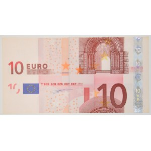 Germany, 10 Euro 2002 - ERROR NOTE - CUTTING ERROR