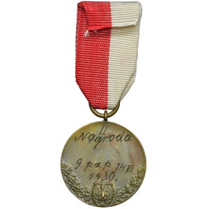 Second Polish Republic, Award Medal, 2nd Place, Equestrian Competition, 9th Field Artillery Regiment, 1930