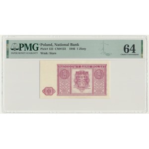 1 złoty 1946 - PMG 64