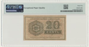 Lithuania, 20 Centu 1922 - PMG 65 EPQ