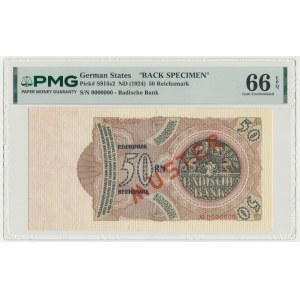 Niemcy, 50 reichsmarek (1924) - WZÓR - PMG 66 EPQ