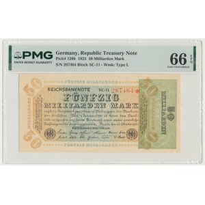 Deutschland, 50 Milliarden Mark 1923 – PMG 66 EPQ