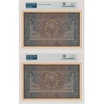 Set, 5,000 marks, 1920 – Series III M – PMG 64 (2 pieces) – consecutive numbers