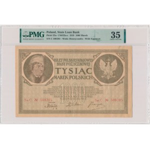 1,000 marks, 1919 - 2x Series C - PMG 35