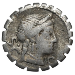 Roman Republic, C. Naevius Balbus, Denarius serratus