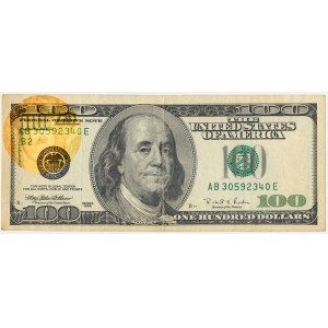 USA, Green Seal, 100 Dollars 1996 - Withrow & Rubin - ERROR NOTE - inverted watermark