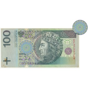100 zloty 1994 - EF - ERRORE DI STAMPA - MANCA LA ROSETTA D'ORO