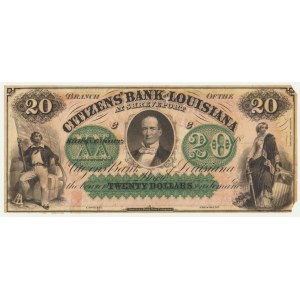 USA, Confederate States America, Louisiana, 20 dollars 18.. - C -