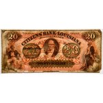 USA, Confederate States America, Louisiana, 20 dollars 18.. - C -