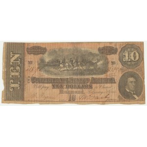 USA, Confederate States America, Richmond, 10 Dollars 1864