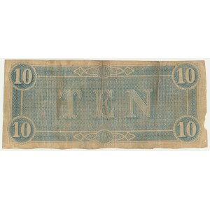 USA, Confederate States America, Richmond, 10 Dollars 1864