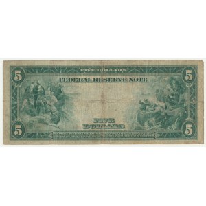 USA, Blue Seal, Nowy Jork, 5 dolarów 1914 - 2B - Burke & Houston -
