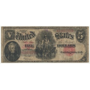 USA, Red Seal, 5 Dollars 1907 - Speelman & White -