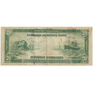 USA, Blue Seal, San Francisco, 20 Dollars 1914 - White & Mellon -