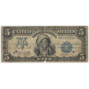 USA, Silver Certificate, 5 Dollars 1899 - Elliott & White -