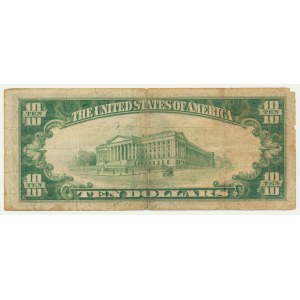 USA, Brown Seal, Cleveland, 10 Dollars 1929 - Jones & Woods -
