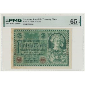 Germany, 50 Mark 1920 - PMG 65 EPQ