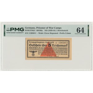 Germany, Kriegsgefangen Lagergeld - Oberkommando der Wehrmacht - 5 Mark (1939-45) - PMG 64