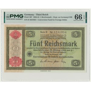 Germany, 5 Reichsmark 1933-34 - ENTWERTET - PMG 66 EPQ
