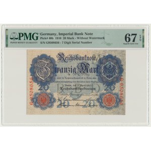 Germany, 20 Mark 1910 - PMG 67 EPQ