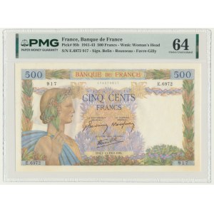 France, 500 Francs 1942 - PMG 64