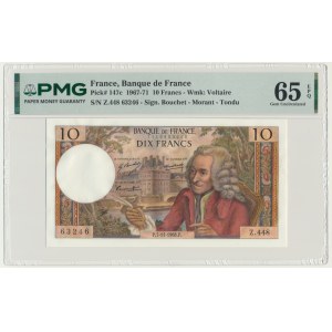 Frankreich, 10 Francs 1968 – PMG 65 EPQ