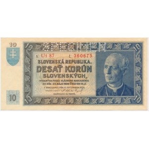 Słovakia, 10 Korun 1939 - SPECIMEN -