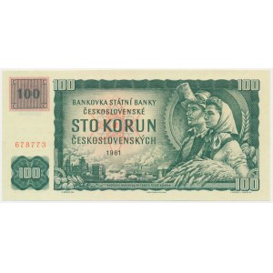 Czechy, 100 koron 1961 (1993) - ze znaczkiem -