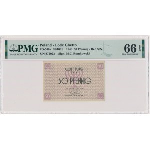 50 Pfennig 1940 - red numerator - PMG 66 EPQ