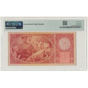 Czechoslovakia, 50 Korun 1929 - PMG 65 EPQ