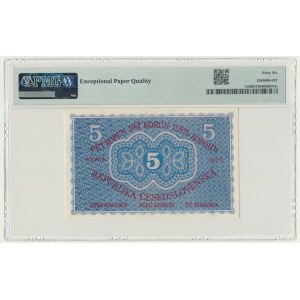 Czechoslovakia, 5 Korun 1919 - PMG 66 EPQ
