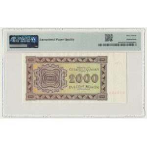 Czechoslovakia, 2.000 Korun 1945 - SPECIMEN - PMG 67 EPQ