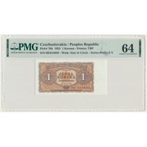 Tschechoslowakei, 1 Krone 1953 – PMG 64