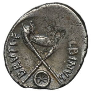 Roman Republic, Decimus Iunius Brutus Albinus, Denarius