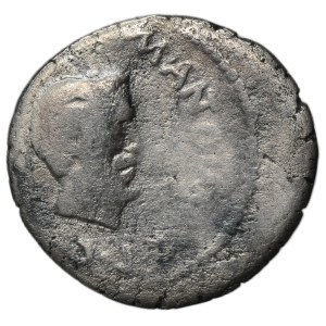 Roman Republic, Marcus Antonius and Julius Caesar, Denarius