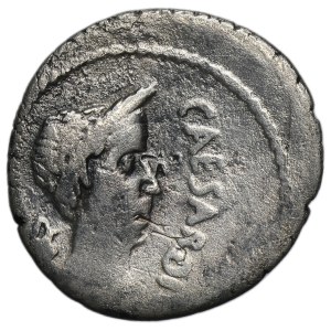 Roman Republic, Marcus Antonius and Julius Caesar, Denarius