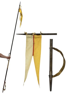 Second Polish Republic, French Cavalry Lance model 1913 with pennant of the 17th Greater Poland Uhlan Regiment
