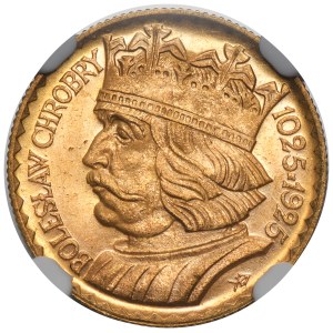 10 zlotych, 1925, Chrobry - NGC MS65