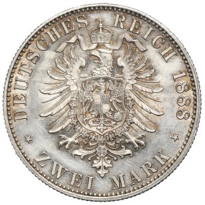Niemcy, Królestwo Prus, Fryderyk III, 2 Marki Berlin 1888 A