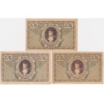 20 stamps from 1919—including the rare K series with a hyphen (3 stamps)