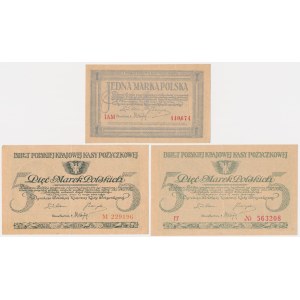 Set, 1–5 stamps, 1919 (3 pieces)