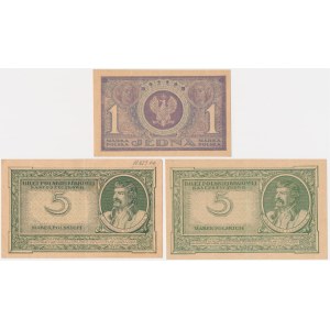 Set, 1–5 stamps, 1919 (3 pieces)