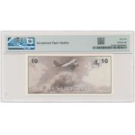 Lithuania, 10 Litu 1991 - AB - PMG 66 EPQ - with error - LOW NUMBER