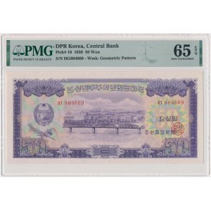 North Korea, 50 Won 1959 - PMG 65 EPQ