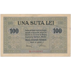 Romania, German Occupation, 100 Lei (1917) - RARE