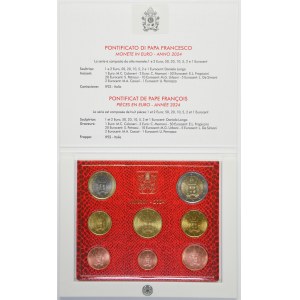 Set, Papal States, Vatican, Francis, Euro coins 2024 (8 pcs.)