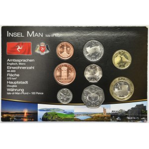 Set, Isle of Man, Elizabeth II, 1 Pence-2 Pounds (8 pcs.)