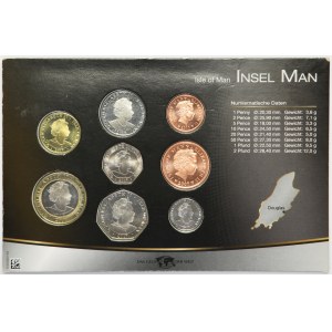 Set, Isle of Man, Elizabeth II, 1 Pence-2 Pounds (8 pcs.)