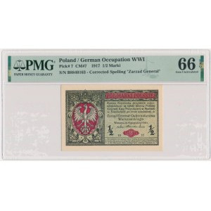 1/2 mark, 1916 - General - B - PMG 66 EPQ