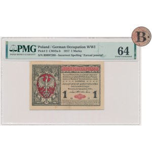 1 marka 1916 Jenerał - B - PMG 64 - RZADKA